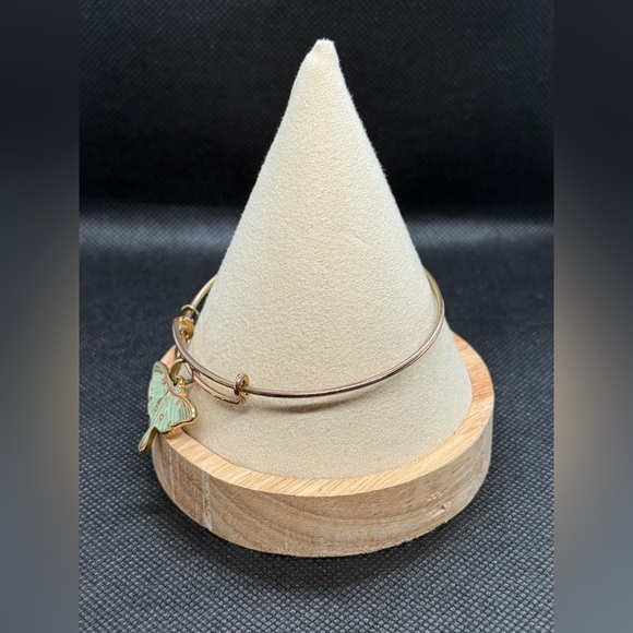 🧡ALEX AND ANI🧡Luna Moth Color Infusion Charm Bangle in Rose Gold Tone/EUC - Picture 3 of 7